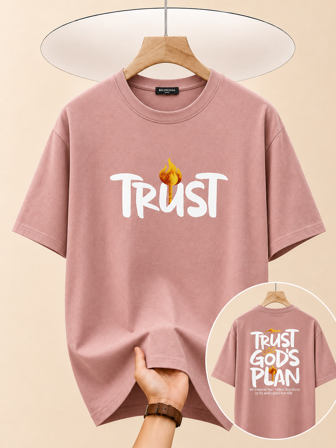 DT01- Cream Beige Drop Shoulder T-Shirt